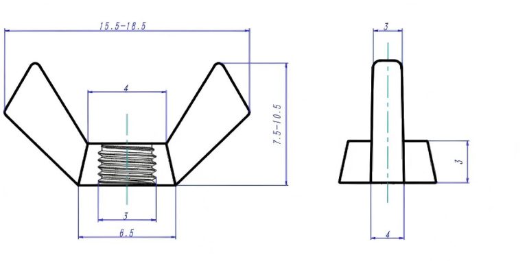Écrou papillon à ailes carrées M3 en acier inoxydable 316 Fabriqué en acier inoxydable 316, cet écrou papillon à ailes carrées permet un serrage et un desserrage manuels sans outil supplémentaire. Il convient aux capots d’équipements, panneaux, supports légers, points d’intervention et de maintenance, dispositifs d’essai, ainsi qu’aux assemblages filetés nécessitant des réglages ou opérations de maintenance fréquents. La sélection pour l’application réelle doit être confirmée en fonction du type et de la dimension du filetage du boulon associé, de l’espace de montage disponible, des exigences de charge, de l’environnement d’utilisation, ainsi que du plan client ou des spécifications de la commande.
