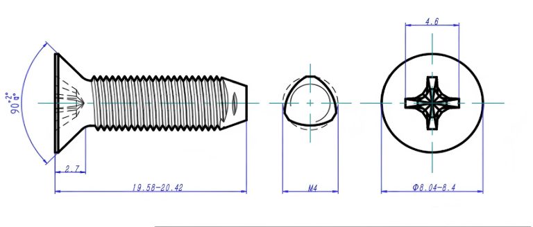 Vis autotaraudeuse autofreinée à filetage triangulaire M4 × 20 mm, à tête fraisée cruciforme, en acier inoxydable 304, conforme à la norme GB 6561 Fabriquée en acier inoxydable 304, cette vis présente une tête fraisée qui permet un montage pratiquement affleurant à la surface de la pièce. Sa conception à filetage triangulaire est adaptée aux assemblages nécessitant un taraudage direct et un maintien autofreiné. L’empreinte cruciforme facilite l’installation avec un outil compatible. Elle convient aux pièces de tôle, composants en plastique, carters d’équipements, coffrets électriques, panneaux et applications d’assemblage industriel général. Pour l’application réelle, le diamètre de l’avant-trou, le matériau et l’épaisseur des pièces assemblées, le couple de serrage, le nombre de cycles de montage et de démontage, l’environnement d’utilisation ainsi que les plans client ou spécifications de commande doivent être confirmés.